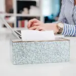 Silk Marble Tissue Box Decorfaure
