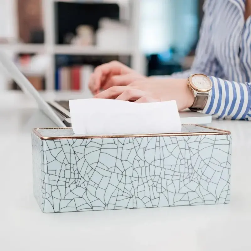 Silk Marble Tissue Box Decorfaure
