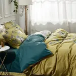 Silky Egyptian cotton Yellow Green Duvet Cover Bed sheet Fitted sheet set King Size Queen Bedding 1c39e9ae 7f19 4762 8cb6 d5c7b8779001