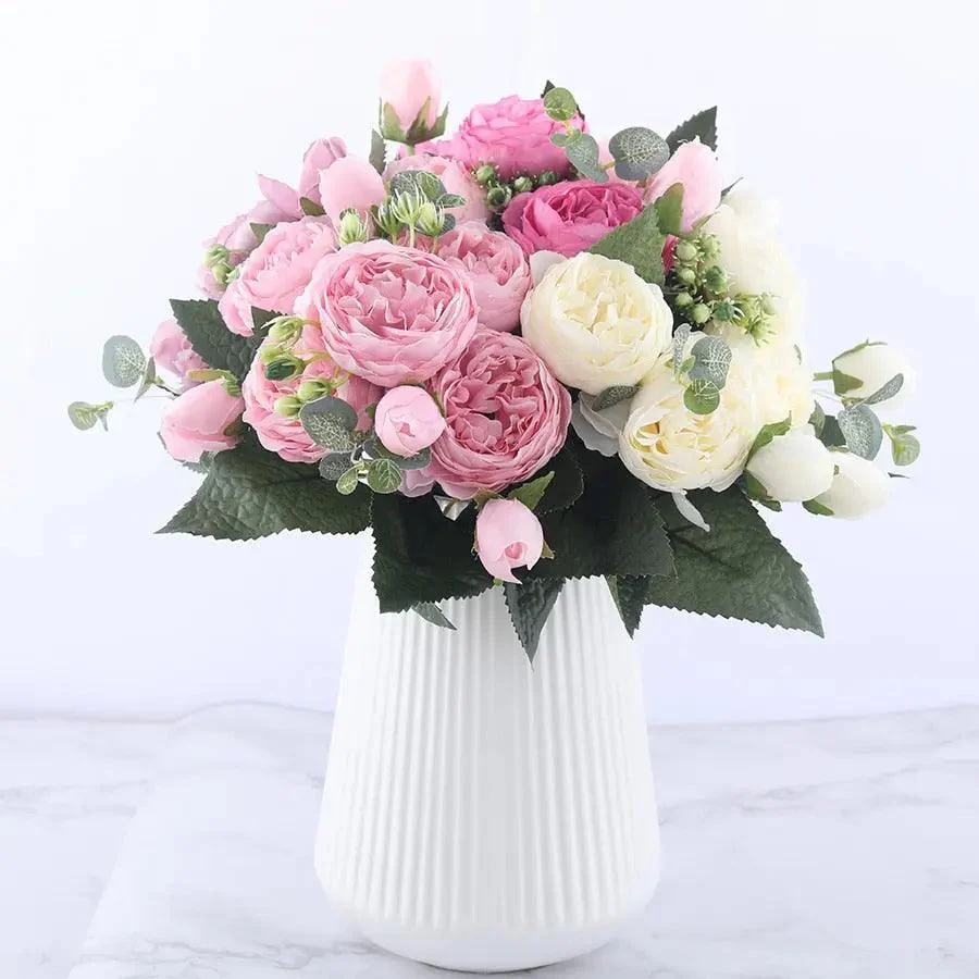 Silky Rose Gypsophila Bouquet - ISTANBULLU LTD