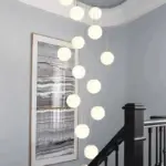 SilverGoldEuropeanGlassBallLEDPendantLightingLivingDiningRoomStairsLoftChandelier Homeko1