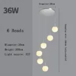 SilverGoldEuropeanGlassBallLEDPendantLightingLivingDiningRoomStairsLoftChandelier Homeko10