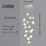 SilverGoldEuropeanGlassBallLEDPendantLightingLivingDiningRoomStairsLoftChandelier Homeko14