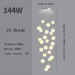 SilverGoldEuropeanGlassBallLEDPendantLightingLivingDiningRoomStairsLoftChandelier Homeko15
