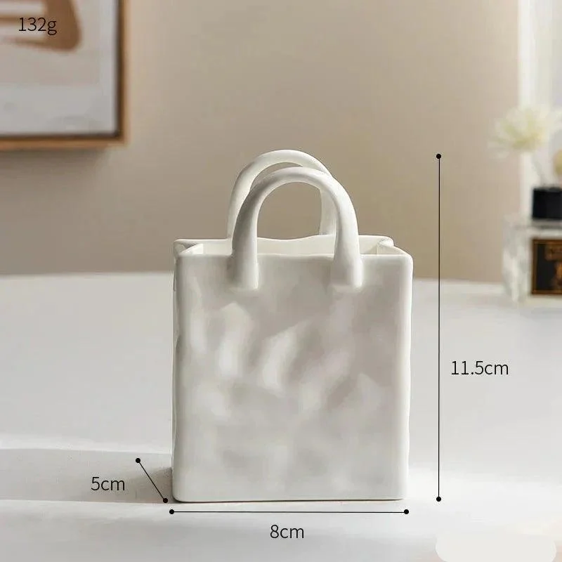 Simple Decorative Handbag Vase - Homeko