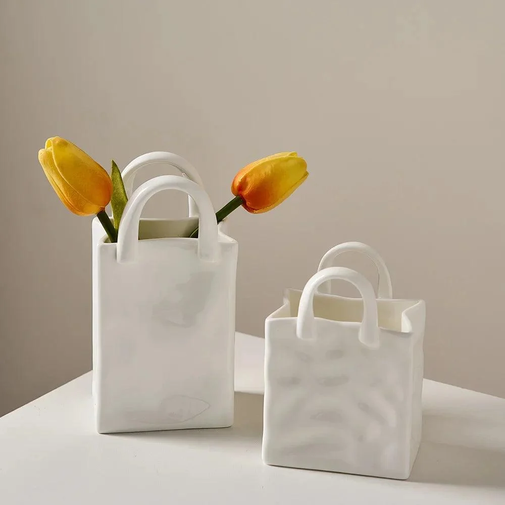 Simple Decorative Handbag Vase - Homeko