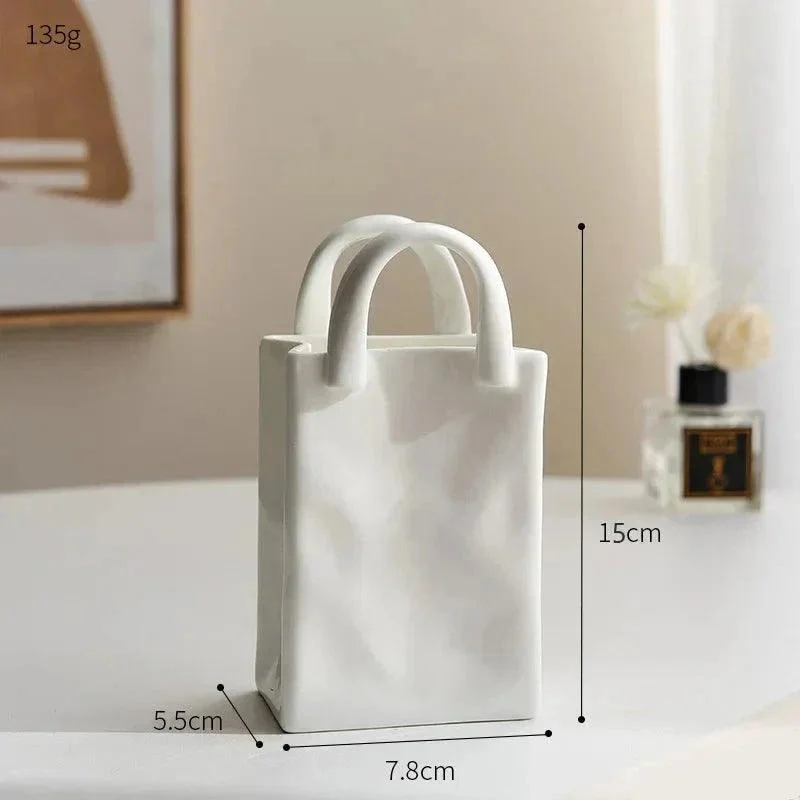 Simple Decorative Handbag Vase - Homeko