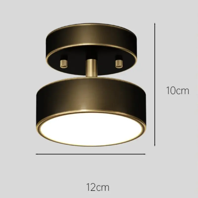 SimpleLedCopperSemiFlushMountCeilingLight