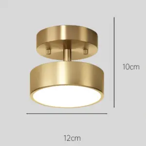 Homeko Led Copper Semi Flush Mount Ceiling Light