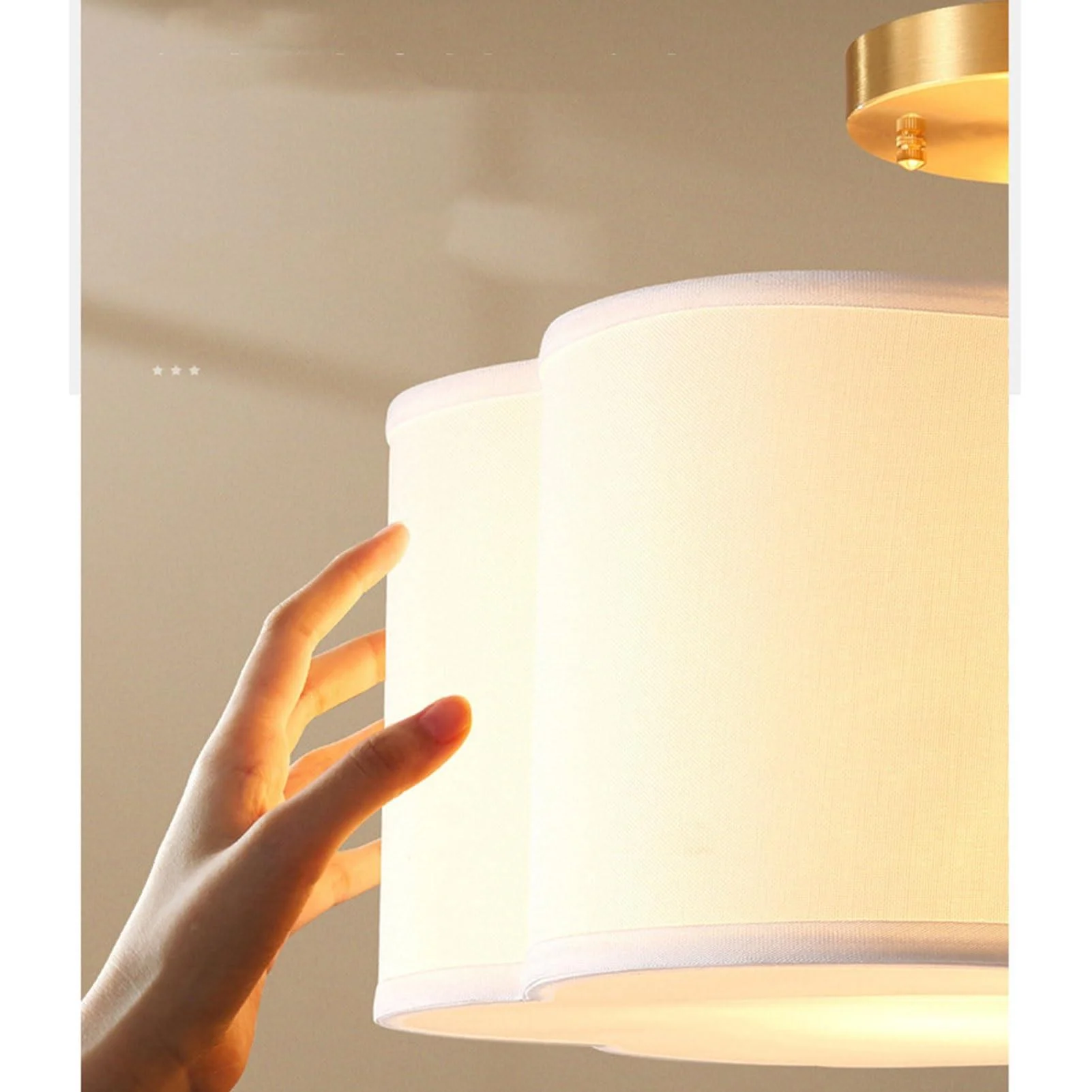 Simplewhiteflowersemiflushceilinglightforbedroom 1