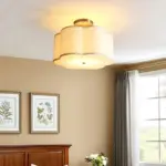 SimpleWhiteFlowerSemiFlushCeilingLightForBedroom_3 SimpleWhiteFlowerSemiFlushCeilingLightForBedroom