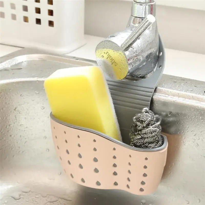 Sink Shelf Soap Sponge Drain Rack Bathroom Holder Kitchen Storage Suction Cup Kitchen Organizer Sink kitchen 796c0c14 4a0e 45da a467 4b4fb4378662