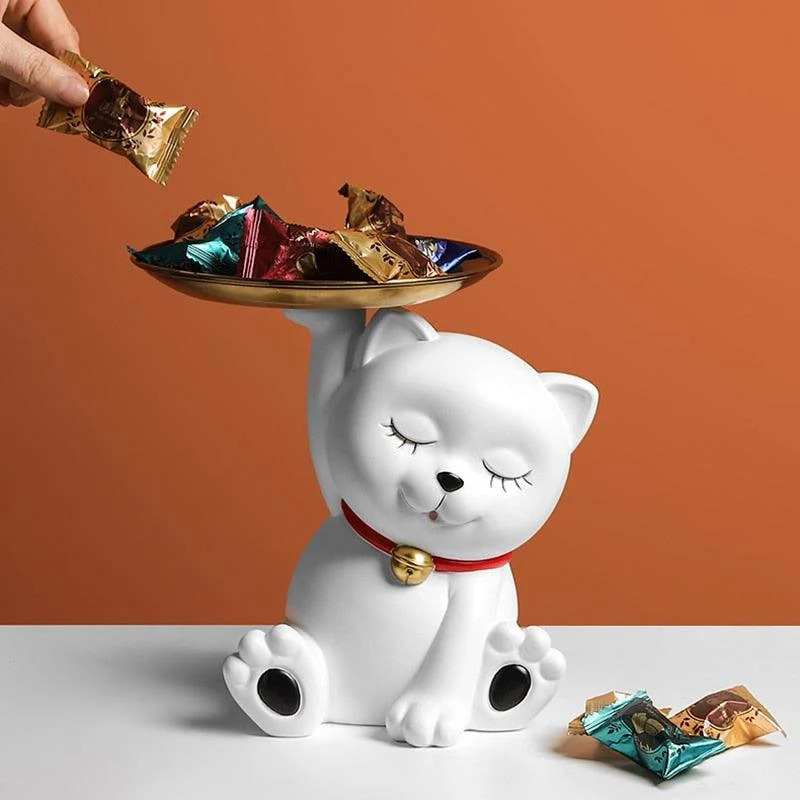 Sleeping Cat Candy Tray - Homeko