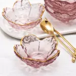 Small Glass Dish Nordic Style Gold Inlay Glass Sauce Bowl Mini Japanese Cherry Blossoms Seasoning Plate 08486f8c 370e 43d8 bab6 7b100e1587a7