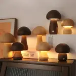 SmallCuteMushroomLEDLightingWoodenRoomDecorationLamp Homeko4
