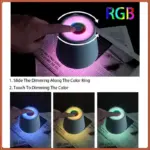 SmallLightingLEDBlackWhiteLampPortableChargingDecorative Homeko3