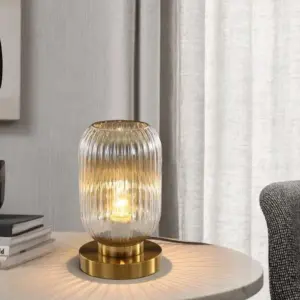 Small Rustic Glass Minimalist Desk Lamp - ISTANBULLU LTD