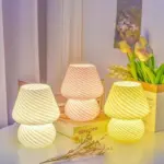 SmallStripedGlassBabyMushroomLamp