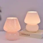 SmallStripedGlassBabyMushroomLamp0