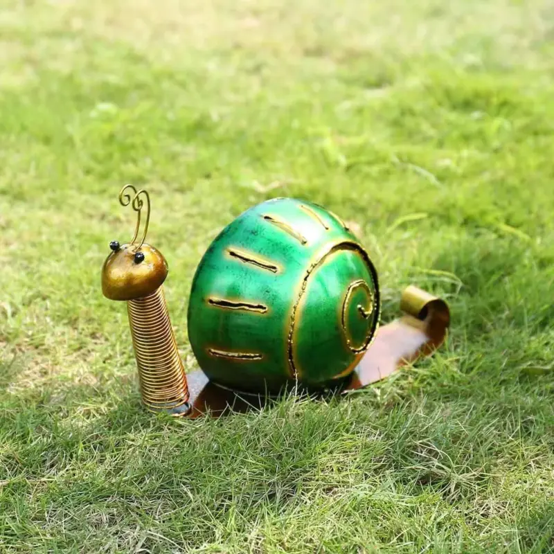 Snail Garden Ornament Fun Whimsical Cartoon Design
