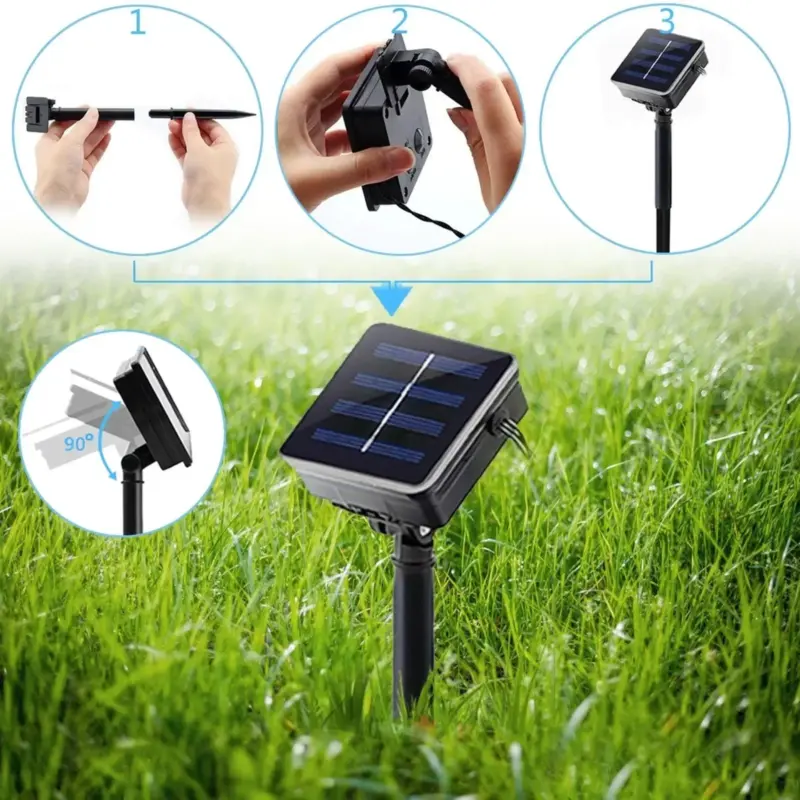 Solar Garden Light Led Flower Lighting Fairy String Lights Outdoor Christmas Chain Lamp Blossom Festoon Party e7748359 08c3 48db 932a 8f4d2bb00649