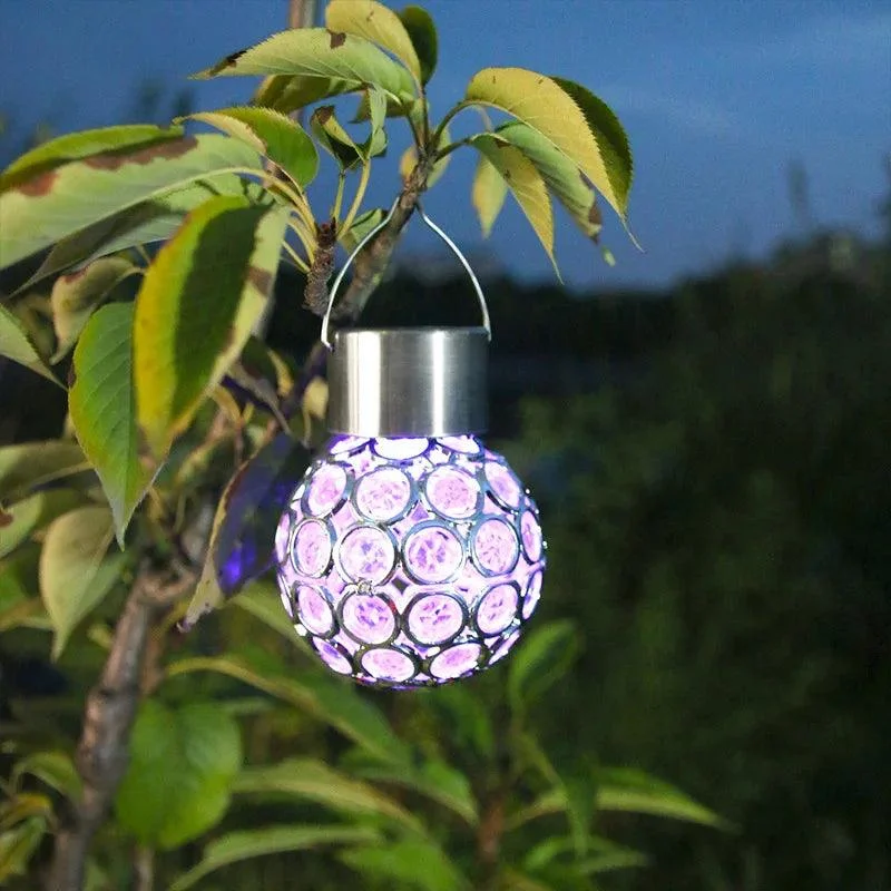 Solar Led Hanging Light Lantern Waterproof Hollow Out Ball Lamp For Outdoor Garden Yard Patio Decoration 5e1cdbe9 525b 429b 9592 B1415920e590