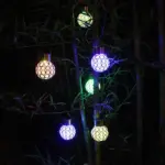 Solar LED Hanging Light Lantern Waterproof Hollow Out Ball Lamp for Outdoor Garden Yard Patio decoration 70560da8 b3a3 4760 9586 da9142ce1528