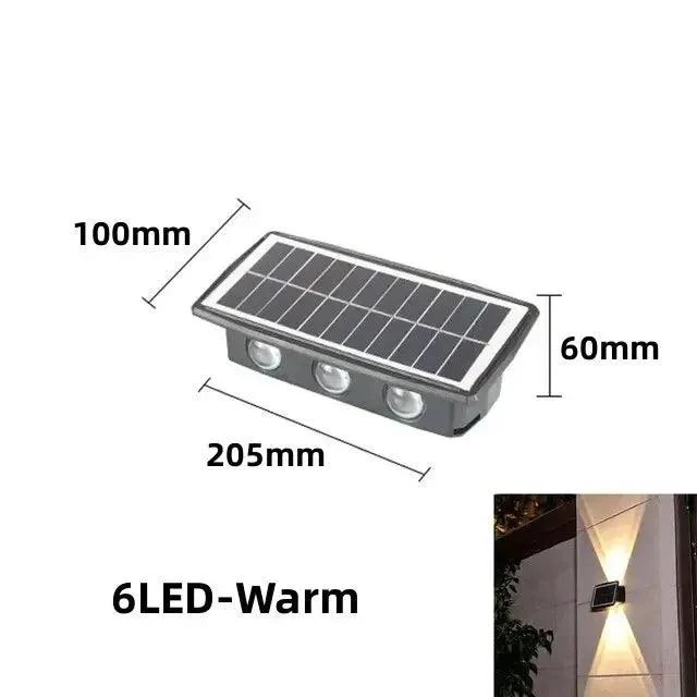 Solar Led Wall Light Outdoor Waterproof Garden Lights Wall Washer Villa Exterior Wall Lamp Terrace Strong 01bae932 B978 4e13 8bf7 F1acccd23455