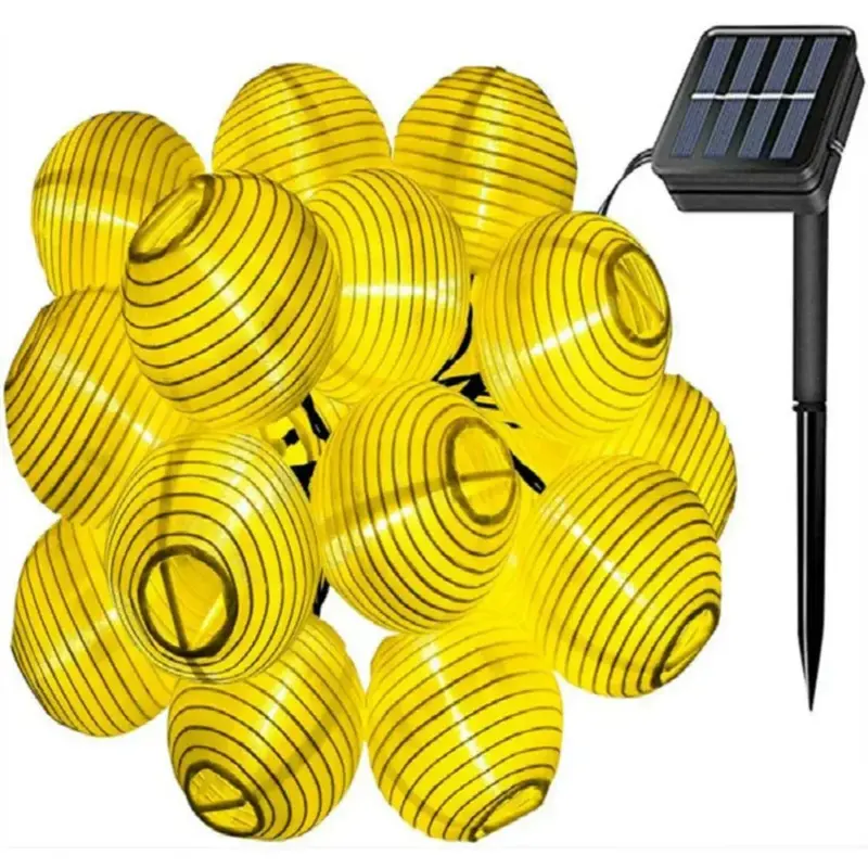 Solar Lantern String Lights Paper Lantern Solar Garland Light Outdoor Christmas Garden Backyard Balcony Lantern Ball 169b200b a186 4775 9cb3 58c825ede16c