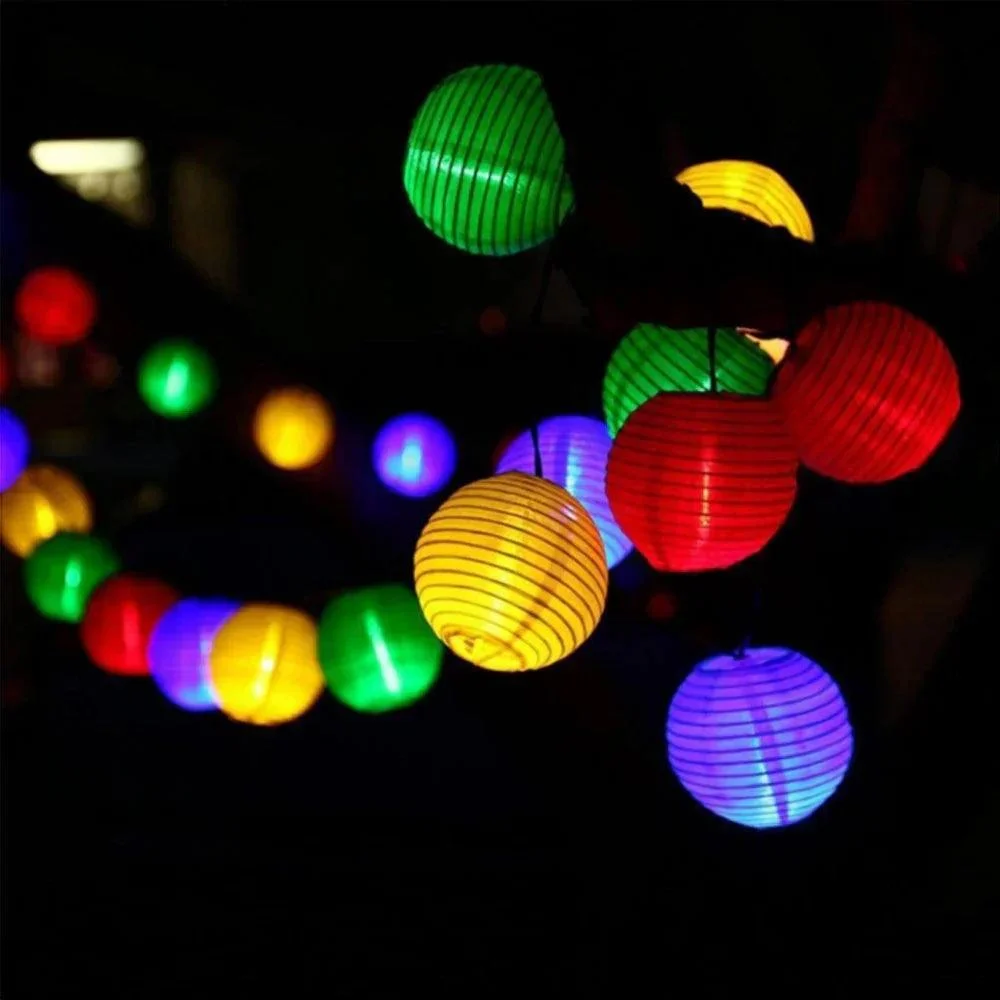 Solar Lantern String Lights Paper Lantern Solar Garland Light Outdoor Christmas Garden Backyard Balcony Lantern Ball Ad611b81 5289 4e54 Bc29 A5277295b266