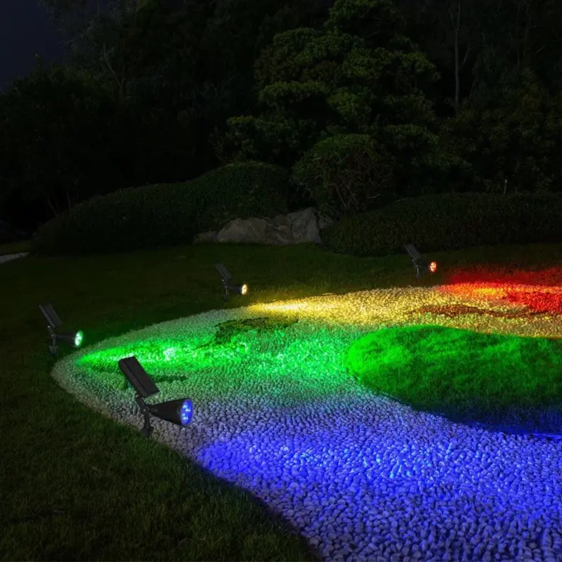 Solar Lawn Lamp RGB LED Garden Buildings Outdoor Decor Patio Courtyard Pathway Landscape Lighting Luces Solares 55aa12c9 5a89 40ba a5ea 8a171a35047a