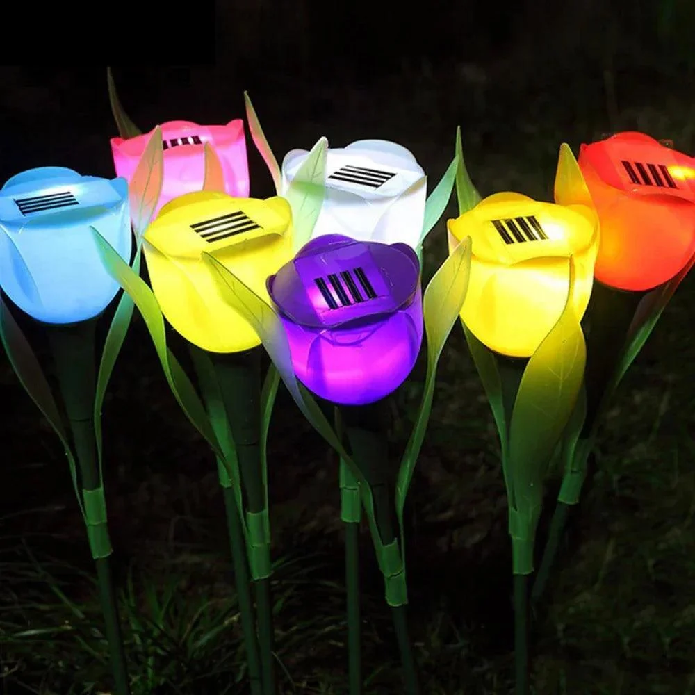 Solar Light Outdoor Zonne Energie Led Tulip Bloem Lichten Tuin Yard Path Way Kleur Lamp Gazon 724f47ea Bb0f 4892 A993 822efb4766ba