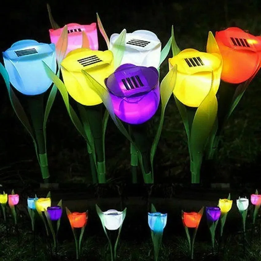 Solar Light Outdoor Zonne Energie Led Tulip Bloem Lichten Tuin Yard Path Way Kleur Lamp Gazon Ed318844 9e46 402c 9130 42620ca3220d