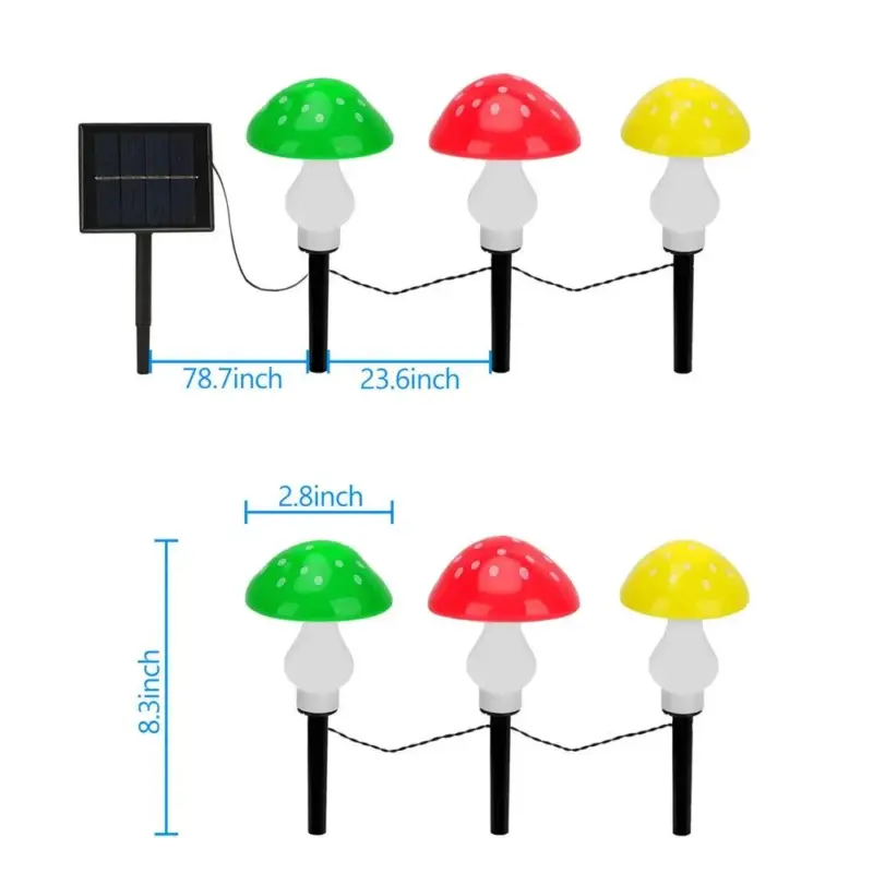 Solar Mushroom Light Garden Outdoor Decor 8 Modes Waterproof Mushroom Lamp Pathway Landscape Yard Easter Halloween c7735c2f 5d61 4b48 b1dc bf2463c5fb06