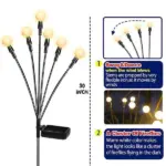Solar Powered Firefly Lights for Pathway Patio Front Yard Decoration