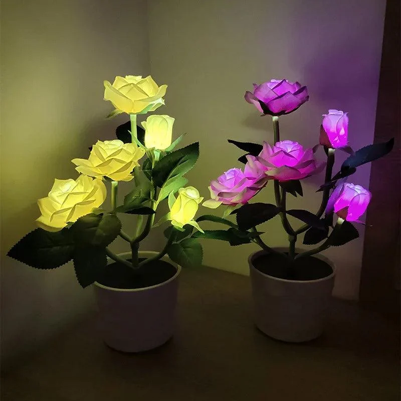 Solar Powered Rose Lawn Lamp Garden Balcony Home Bedroom Led Rose Decorative Table Lamp Artificial Plant 4e833175 7ce7 4370 B62b Eb8eefa40157