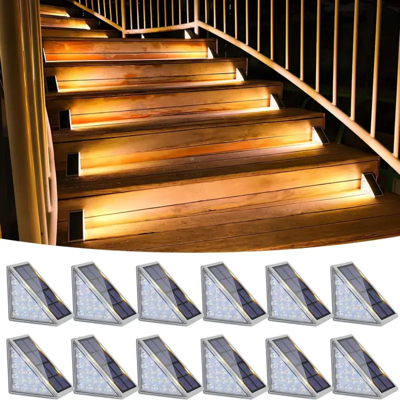 SolarStepLights Solarbetriebene Treppenleuchten fur Aussenbereiche xlumina