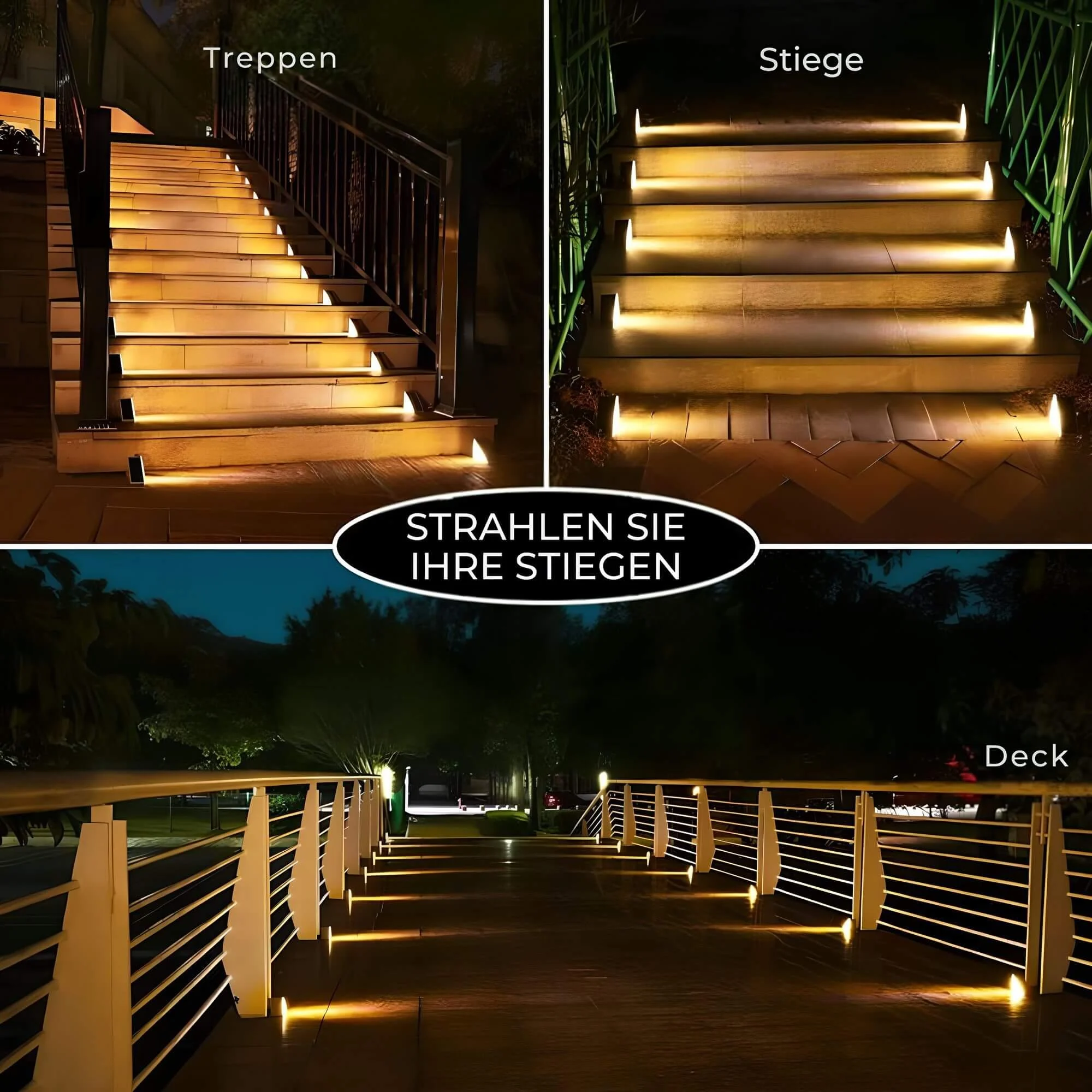 Solarsteplights Solarbetriebenetreppenleuchtenfuraussenbereiche Xlumina3