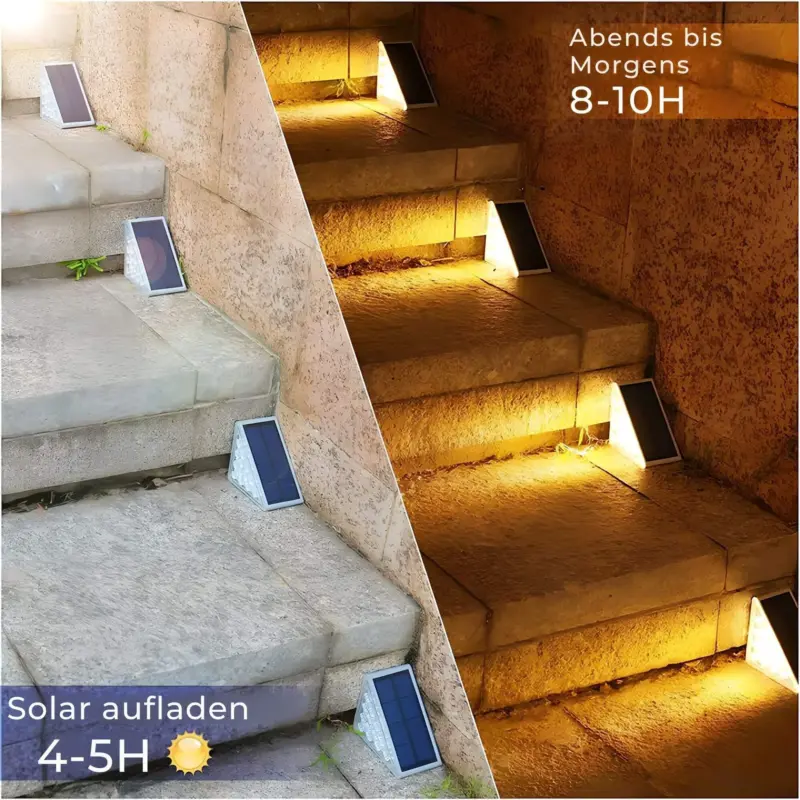 SolarStepLights SolarbetriebeneTreppenleuchtenfurAussenbereiche xlumina4