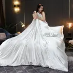 Solid Color Bedding Set Luxury Soft Bed Sheet And Pillowcases Quality Quilt Cover Summer Bed Set 6f560f62 604c 4207 9f45 bc97aea0eaf6