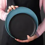 Solid color Ceramic platter Dinner plate flat plate dish for Tableware Dinner plate dessert plate salad