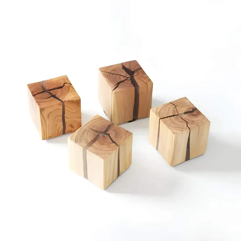 SolidWoodCubeWandleuchte HandgefertigteLEDWandlampeausMassivholz7