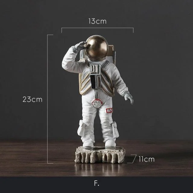 Space Bulldog Astronaut Figurines - Homeko