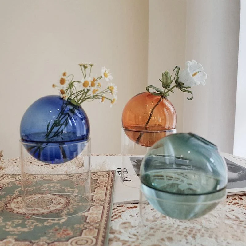 Spherical Glass Vase - Homeko