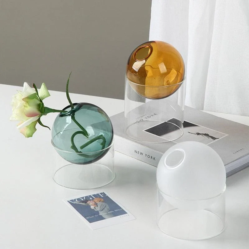 Spherical Glass Vase - Homeko