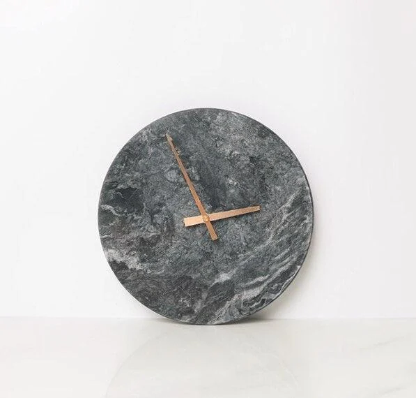 Sr2vnordic Marble Wall Clock Modern Minimalist Bedroom Art Clocks Personality Creative Living Room Fashion Wall Watch