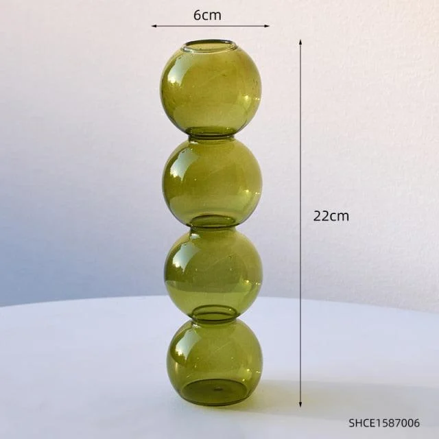 Stacked Sphere Glass Vase - Homeko