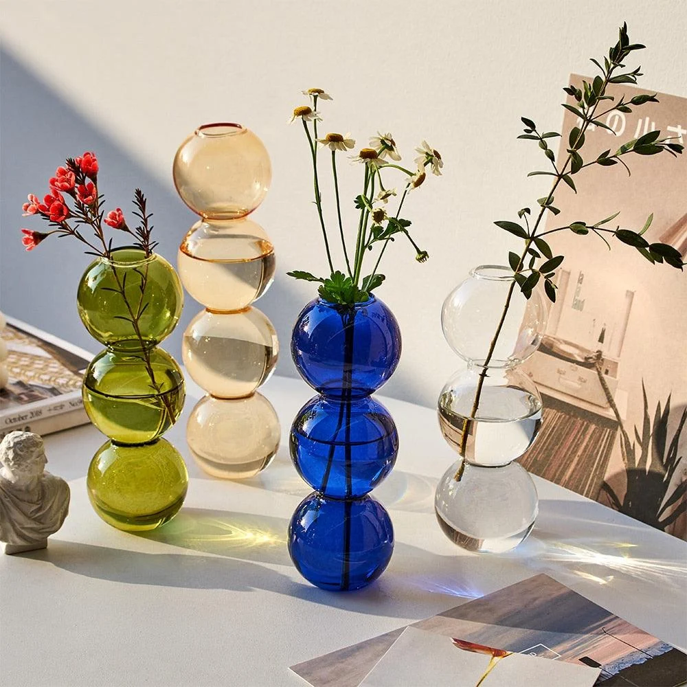 Stacked Sphere Glass Vase - Homeko