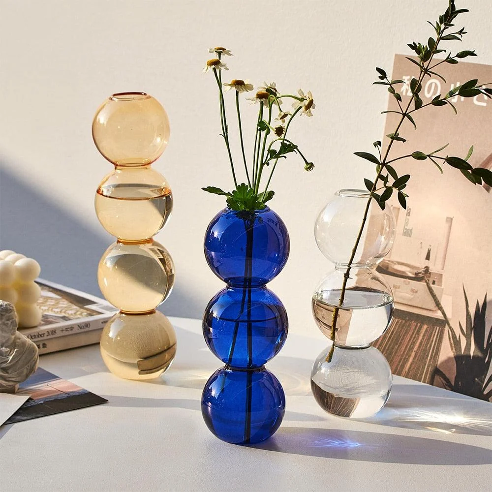 Stacked Sphere Glass Vase - Homeko