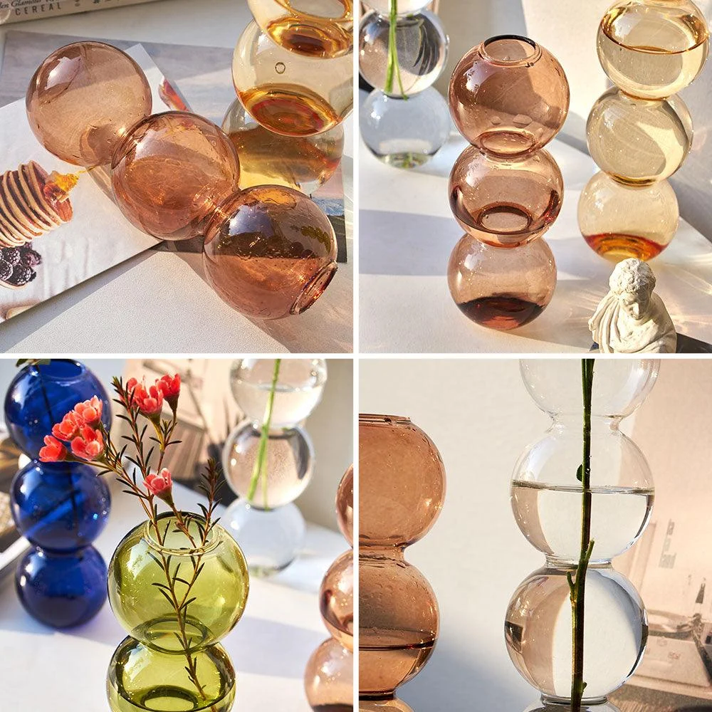 Stacked Sphere Glass Vase - Homeko